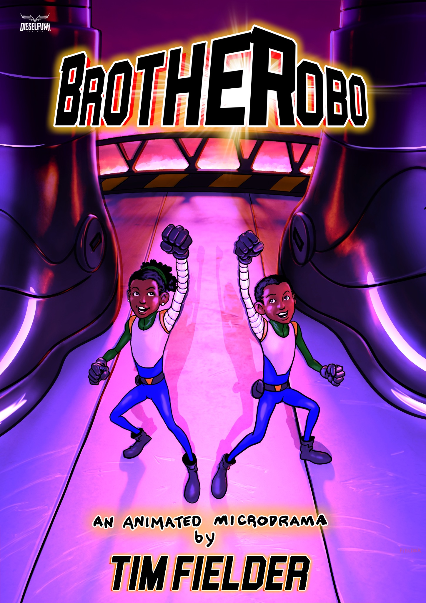 BROTHEROBO - Twins Cole and Zora with giant robot